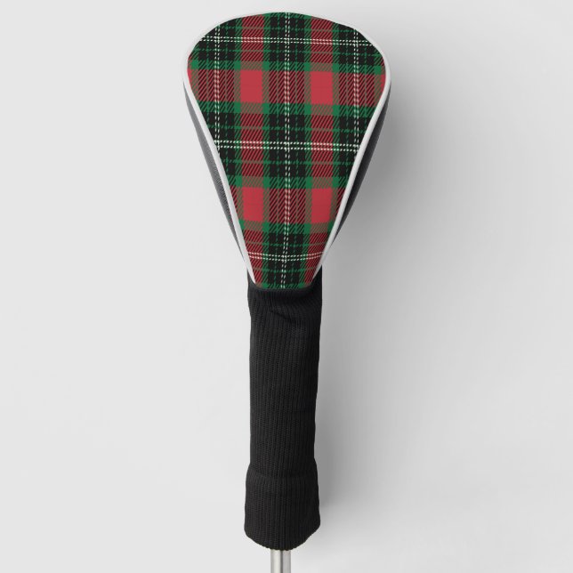 Green & Red Tartan Golf Head Cover Headcover (Vorderseite)