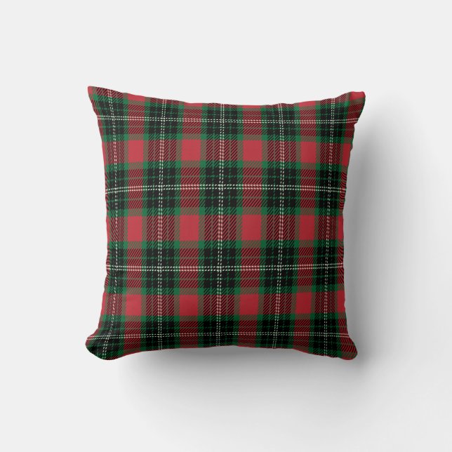 Green & Red Tartan Kissen (Vorderseite)