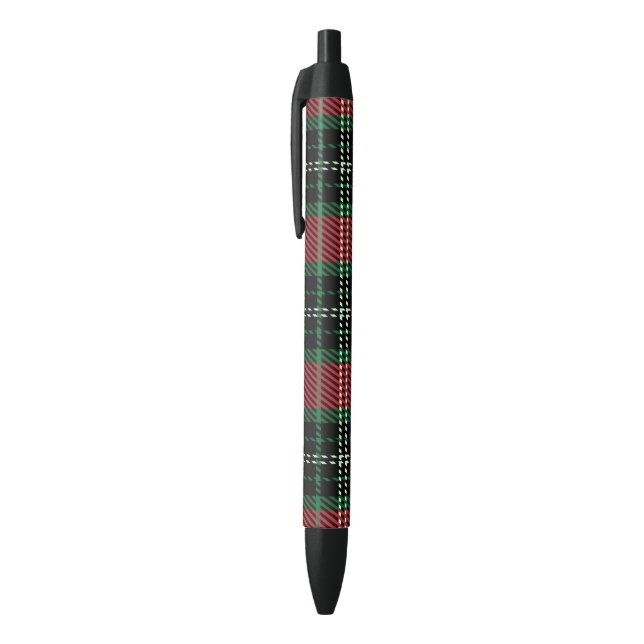 Green & Red Tartan Kugelschreiber (Oberseite (Vertikal))