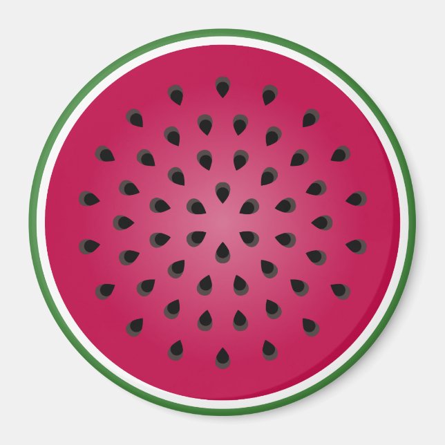Green Red Watermelon Design Magnet (Vorne)
