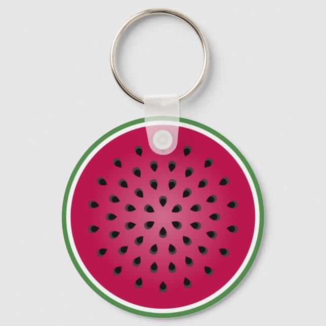 Green Red Watermelon Design Schlüsselanhänger (Vorderseite)