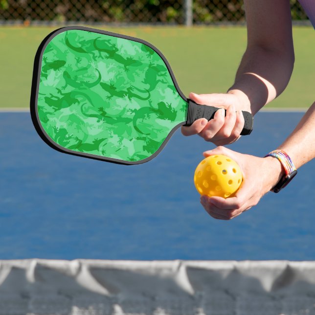 Green Reptile Camouflage Pickleball Schläger (InSitu)