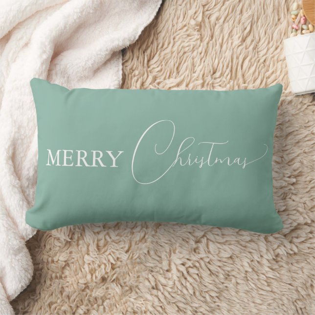 Green Retro Boho Minimalistisch Frohe Weihnachten  Lendenkissen (Decke)