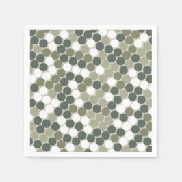 Green retro dots pattern serviette