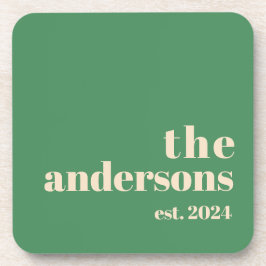 Green Retro modern minimalistisch Getränkeuntersetzer