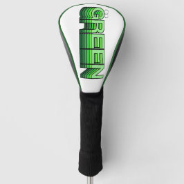 Green Retro Modern Reuse Recycle Eco Friendly Golf Headcover