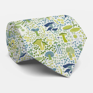 Green Retro Mushroom Krawatte
