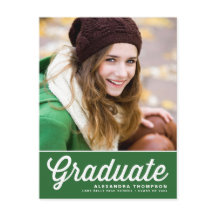 Green Retro Script Class of 2023 Foto Abschluss