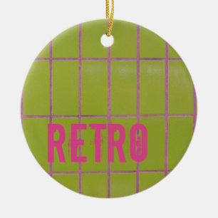 Green Retro Tile 80er 70er 60er Vintager Hintergru Keramik Ornament