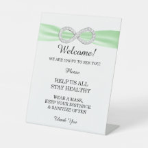 Green Ribbon Diamond Unendlichkeit Hochzeitssicher