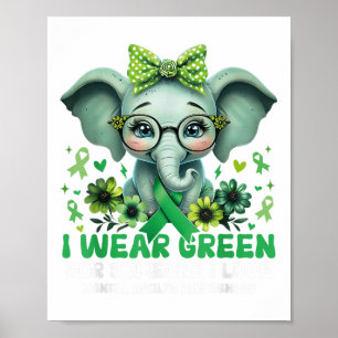 Green Ribbon für das Bewusstsein der psychischen G Poster