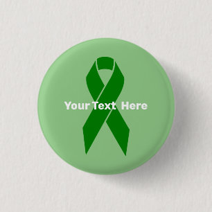 Green Ribbon für psychische Gesundheit Button
