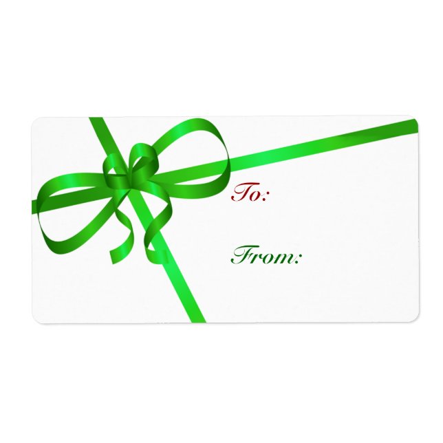 Green Ribbon Gift Tags (Vorne)