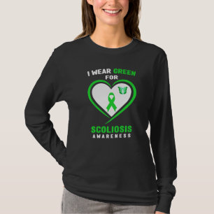 Green Ribbon I trägt Green for Scoliose Awarenes T-Shirt