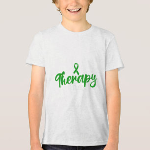 Green Ribbon Mental Health Awareness Therapy is Co Tri-Blend Shirt