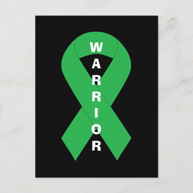 Green Ribbon Mental Health Awareness Warrior Postkarte (Vorderseite)