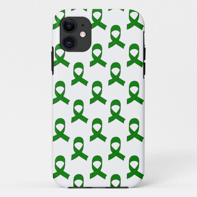 Green Ribbon-Muster Case-Mate iPhone Hülle (Rückseite)