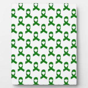 Green Ribbon-Muster Fotoplatte