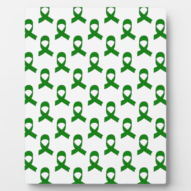 Green Ribbon-Muster Fotoplatte (Vorderseite)