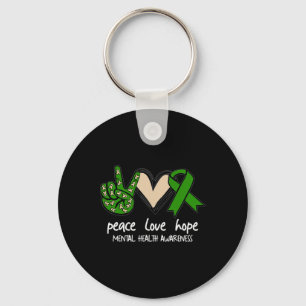 Green Ribbon Peace Liebe Hope Mental Health Awaren Schlüsselanhänger
