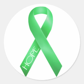 Green Ribbon Runder Aufkleber