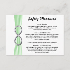 Green Ribbon Silver Unendlichkeit Sicherheitsmaßna Begleitkarte