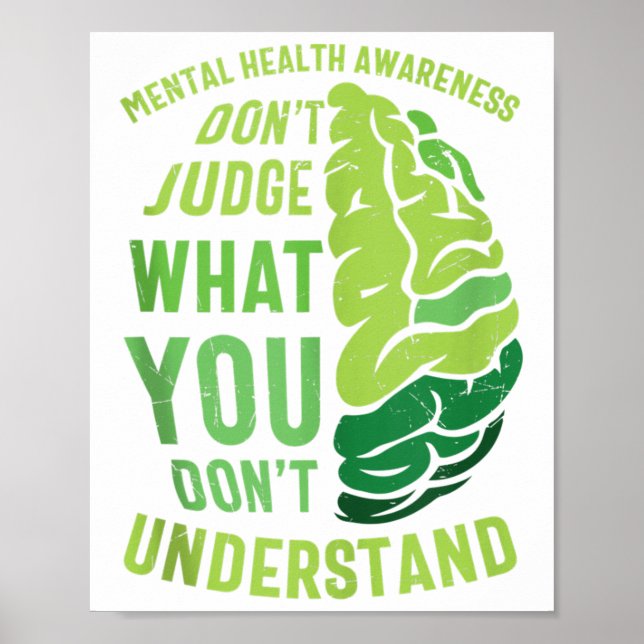 Green Ribbon Warrior & amp; Unterstützer - Mental  Poster (Vorne)