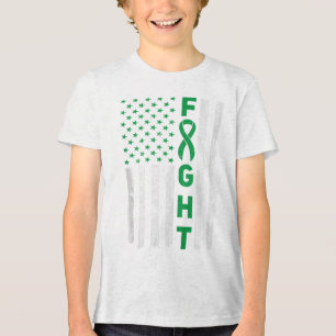 Green Ribbon Warrior & amp; Unterstützer - Mental  Tri-Blend Shirt
