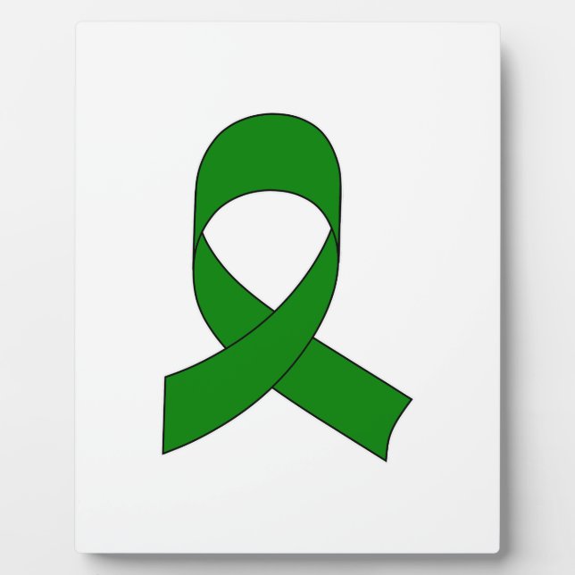 Green Ribbon Zeichnend Fotoplatte (Vorderseite)