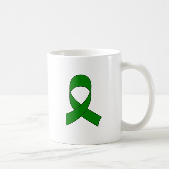 Green Ribbon Zeichnend Kaffeetasse (Rechts)