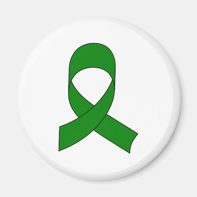 Green Ribbon Zeichnend Magnet (Vorne)