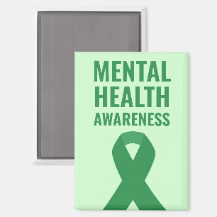 Green Ribbon zur Sensibilisierung für psychische G Magnet