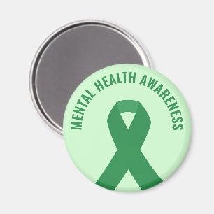 Green Ribbon zur Sensibilisierung für psychische G Magnet