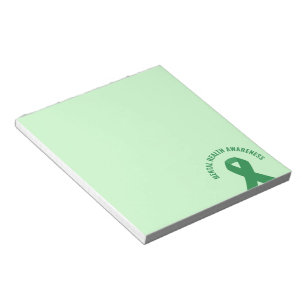 Green Ribbon zur Sensibilisierung für psychische G Notizblock