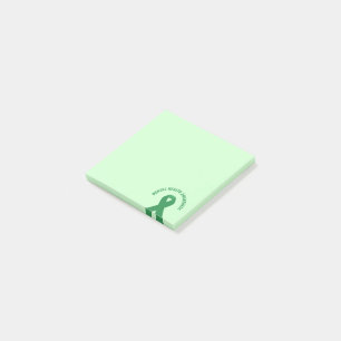 Green Ribbon zur Sensibilisierung für psychische G Post-it Klebezettel