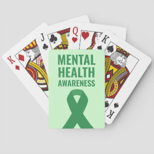 Green Ribbon zur Sensibilisierung für psychische G Spielkarten