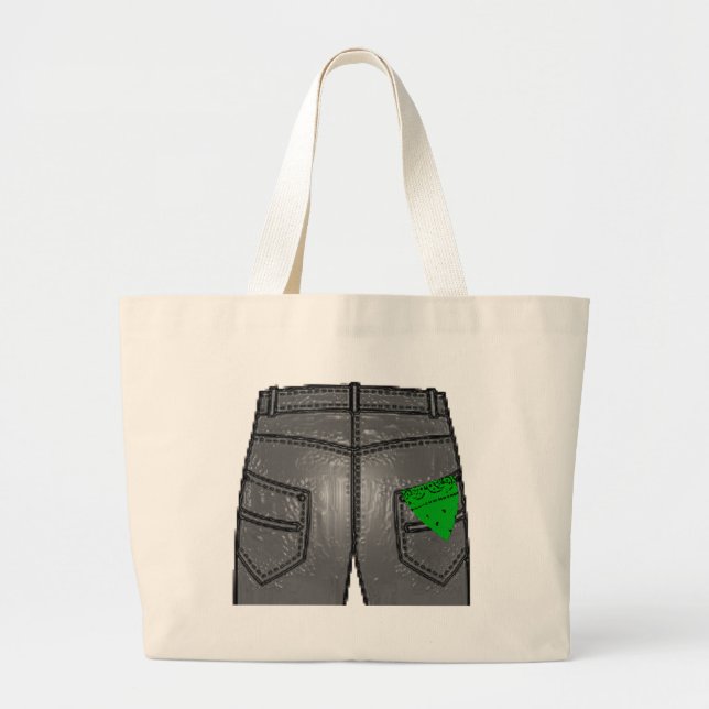 Green Right Hanky Jumbo Stoffbeutel (Vorne)