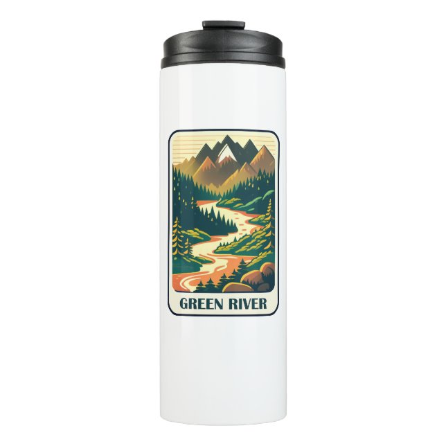 Green River Utah Farben Thermosbecher (Vorderseite)