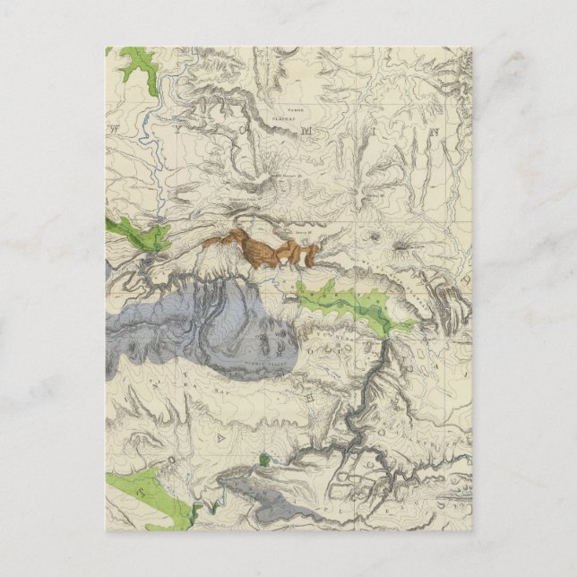 Green River von der Gewerkschaft Pacific Rail Road Postkarte (Vorderseite)