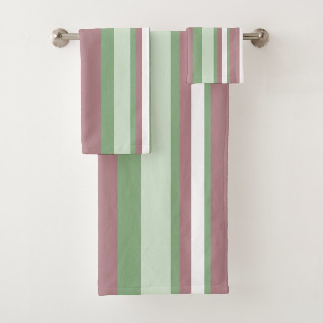 Green, Rose and Pink Stripes (En situation)