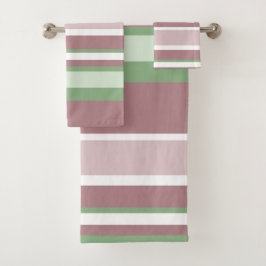 Green, Rose and Pink Stripes