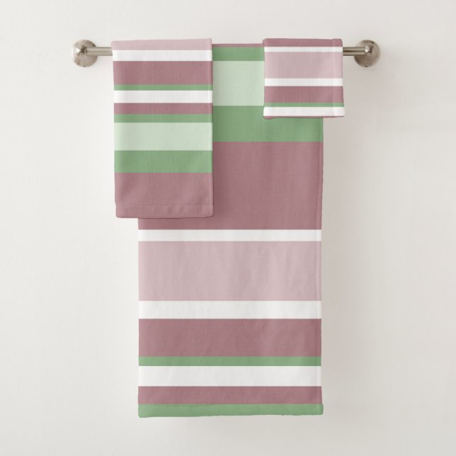 Green, Rose and Pink Stripes (En situation)