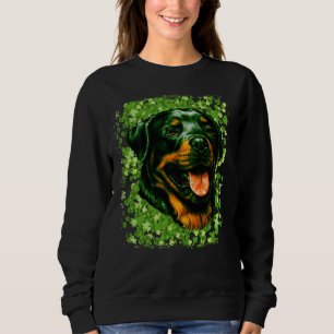 Green Rottweiler Hund Rasse St Patrick S Day Dog L Sweatshirt