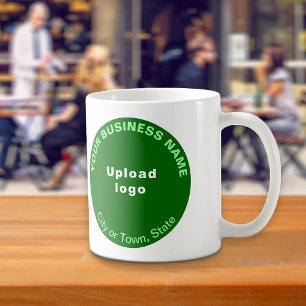 Green Round Business Brand on Tasse