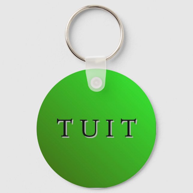 Green Round Tuit Schlüsselanhänger (Vorderseite)