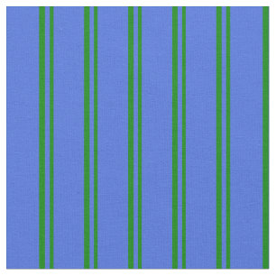 Green & Royal Blue Lines Stoff