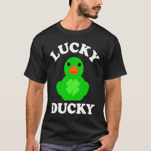 Green Rubber Duck Quack Vier Leaf C Lucky Ducky T-Shirt