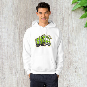 Green Rubbish Truck Mens Hoodie