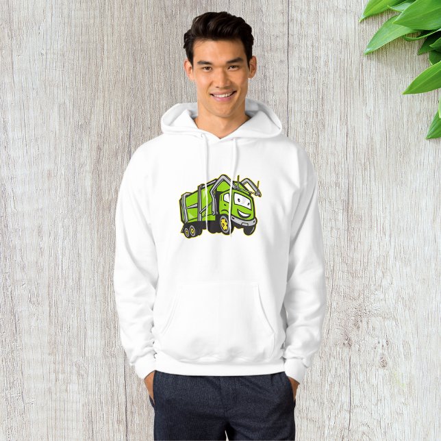 Green Rubbish Truck Mens Hoodie (Von Creator hochgeladen)