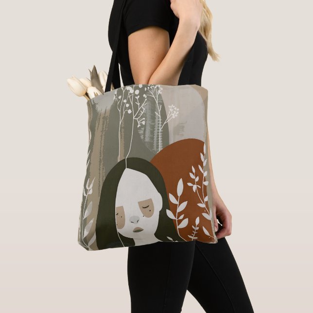 Green Rust Tan Empowering Woman Abstract  Tasche (Von Nahem)